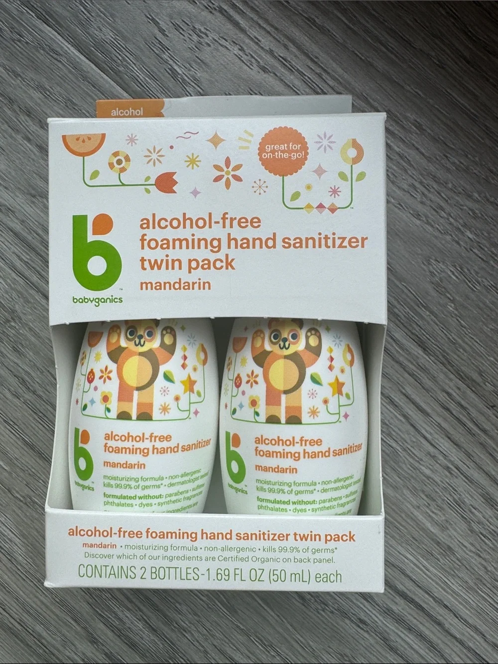 Babyganics Alcohol-Free Foaming Hand Sanitizer Twin Pack - Mandarin